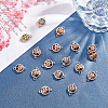  32Pcs 8 Colors Glass Links/Connectors GLAA-PH0001-33-3