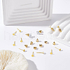 Brass Stud Earring Findings KK-BC0005-36G-4