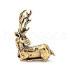 Brass Christmas Elk Display Decoration KK-D370-06AG-1