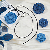 SUPERFINDINGS 4Pcs 4 Styles Waxed Cotton Cord Collar Choker Necklaces NJEW-FH0001-12-4