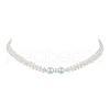 Shell Pearl Bead Beaded Necklaces NJEW-JN04946-1