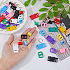 DICOSMETIC 64Pcs 25 Style Rectangle Shape Plastic Buckle Clasps FIND-DC0004-63-3