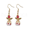 Angel Handmade Glass Seed Beads Dangle Earrings for Women EJEW-MZ00395-03-2