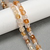 Natural Yellow Hematoid Quartz/Golden Healer Quartz Beads Strands G-H078-C38-6mm-1