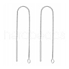 Anti-Tarnish Rhodium Plated 925 Sterling Silver Stud Earring Findings STER-E051-B-01P-1