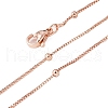 Brass Satellite Chains Necklaces for Women NJEW-D302-33RG-5