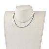 Faceted Rondelle Glass Beaded Necklaces NJEW-JN03004-02-4
