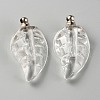 Glass Bottle Locket Pendants GLAA-WH0033-68-1
