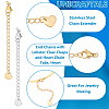 Unicraftale 20Pcs 2 Colors 304 Stainless Steel Curb Chain Extender STAS-UN0060-86-5