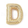 Rack Plating Brass Micro Pave Cubic Zirconia Pendants KK-Q790-01D-G-1