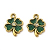 304 Stainless Steel Rhinestone Pendants STAS-D369-10G-1