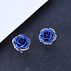 Alloy Rhinestone Stud Earrings WG72A22-04-1