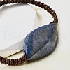 Natural Lapis Lazuli Beads Braided Bead Bracelets BJEW-Q070-01G-3