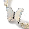 Opalite Braided Round Bead Bracelets BJEW-K251-06J-3