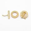 Brass Toggle Clasps KK-G323-20A-G-NR-1