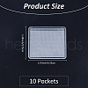 10 Pockets Frosted PVC Necklace Chain Adhesive Pouches CON-WH0088-89-2