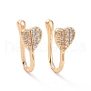 Clear Cubic Zirconia Heart Cuff Earrings ZIRC-I064-05G-1
