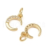Brass Micro Pave Cubic Zirconia Pendants KK-R230-01G-2