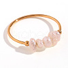 Mother's Day Jewellery Nuggets Stainless Steel & Natural Freshwater Pearl Beads Finger Rings WG1BE4A-03-5