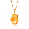 Stainless Steel Textured Rectangle Pendant Necklaces for Women VF3320-2-2