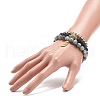 3Pcs 3 Style Natural & Synthetic Mixed Gemstone Round Beaded Stretch Bracelets Set BJEW-JB09023-3