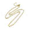 Brass Textured Mariner Link Chain Necklaces NJEW-M108-09G-2