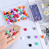 SUNNYCLUE 96Pcs 12 Colors Food Grade Eco-Friendly Silicone Abacus Beads SIL-SC0001-87C-3