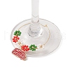 Christmas Theme Alloy Enamel Wine Glass Charms AJEW-JO00188-4