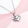 Heart 304 Stainless Steel Pendant Necklaces NJEW-H059-17P-1