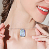 CHGCRAFT 48Pcs 6 Styles Alloy Open Back Bezel Pendants FIND-CA0008-85-6