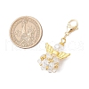 Angel Glass Pendant Decorations HJEW-MZ00214-10-3