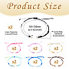 14Pcs 7 Colors Segment Dyed Nylon Braided Cord Bracelet Makings AJEW-TAC00014-4