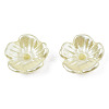 5-Petal ABS Plastic Imitation Pearl Bead Caps KY-N020-10-3