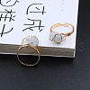 Nuggets Alloy Wire Wrapped Natural Celestite Cuff Rings FS-WGA7830-12-1
