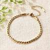 304 Stainless Steel Rope Chain Bracelets for Women BJEW-Q051-04G-1