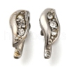 Eco-Friendly PVD Vacuum Plating & Long-Lasting Plated Brass With Rhinestone Pinch Bails KK-S402-04P-NR-1