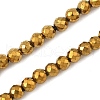 Electroplate Synthetic Magnetic Hematite Beads Strands G-A263-B01-02-2