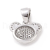 Brass Micro Pave Cubic Zirconia Pendants KK-C012-03P-06-2