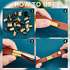   120Pcs 12 Styles Iron Folding Crimp Ends IFIN-PH0002-26-4