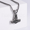 Stainless Steel Gothic Hammer Pendant Necklaces for Men SG5429-1