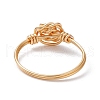 Brass Wire Wrap Finger Ring RJEW-TA00113-5