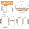 CHGCRAFT 36Pcs 3 Styles Alloy Open Back Bezel Pendants FIND-CA0006-07-2