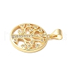 Brass Micro Pave Cubic Zirconia Pendants KK-D357-02A-G-2