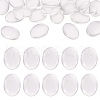 Transparent Clear Glass Flat Back Cabochons GGLA-TA0001-02-40x30-1