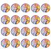 Half Round/Dome Tree Pattern Glass Flatback Cabochons for DIY Projects GGLA-YW0001-14J-1