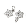 Brass Micro Pave Cubic Zirconia Pendants KK-D375-34P-2