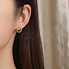 304 Stainless Steel Ring Stud Earring for Women KE1906-4