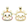 Brass Micro Pave Cubic Zirconia Pendants KK-N227-117-1
