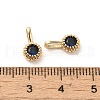 Brass Micro Pave Cubic Zirconia Charms KK-Z040-01C-3