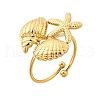 304 Stainless Steel Adjustable Cuff Rings for Women RJEW-M103-02G-2